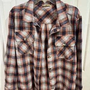 Plaid Button-Up Shirt